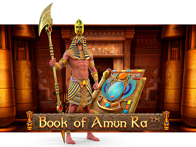 Book of Amun Ra casino design digital art gambling game art game design graphic design illustration slot design