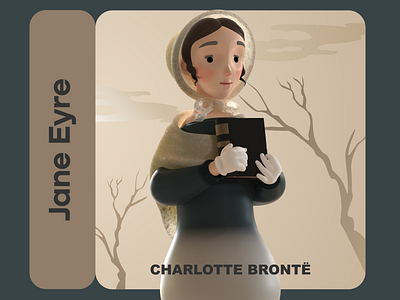 Simple 3d "Jane Eyre" art artwork book character characterdesign design illustration simple 3d