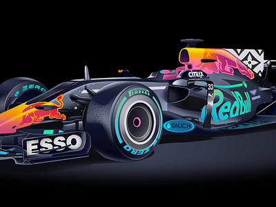 F1 Redbull x LVuitton advertising bestofdribbble brand branding campaign cardesign design dribbble f1 formulaone illustration prototype race redbull supercar