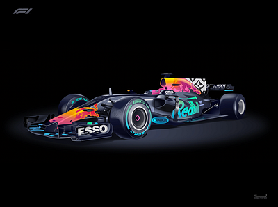 F1 Redbull x LVuitton advertising bestofdribbble brand branding campaign cardesign design dribbble f1 formulaone illustration prototype race redbull supercar