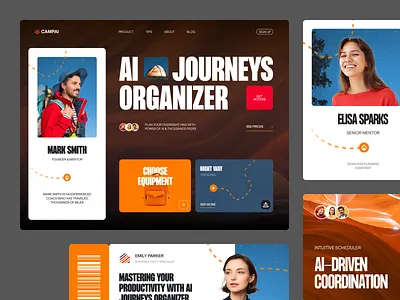 Landing for an AI Travel Product ✦ Campai landing landing design landing page landing page design landing ui landing ux