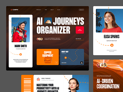 Website for an AI Travel Product ✦ Campai design interface product service startup ui ux web website