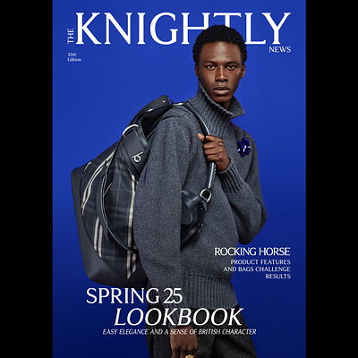 The Knightly News - Magazine Cover design editorialdesign graphic design typography ui ux vector