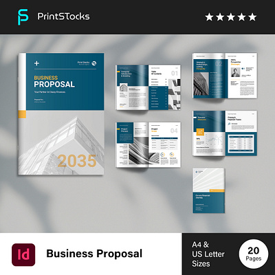 Business Proposal Template a4 agency annual report architecture brand proposal branding brochure business business proposal company profile corporate design graphic design interior magazine modern print template