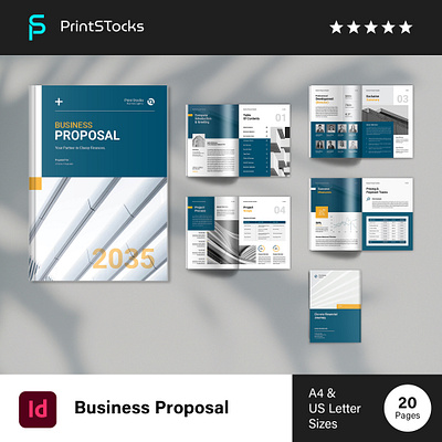 Business Proposal Template a4 agency annual report architecture brand proposal branding brochure business business proposal company profile corporate design graphic design interior magazine modern print template