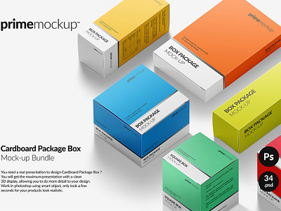 Cardboard Package Box Mockup Bundle background carton clean empty flat high isolated mock up pack packaging rectangle square white wide