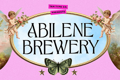 TAN - ABILENE BREWERY elegant serif elegant typeface fashion font fashionable serif font tan abilene brewery