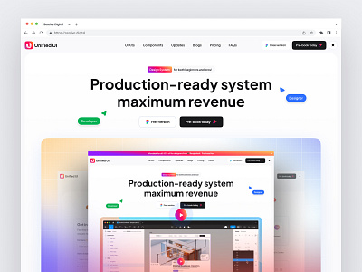 UnifiedUI : Hero Section design hero section landing landing page section ui uiux unified ui unifiedui user interface ux ux design website