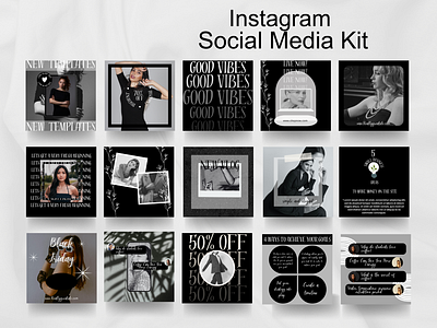 Social Media Kit bloom bloossom branding canva templates design facebook graphic design instagram luxary mystical bloom social media kit templates tictok