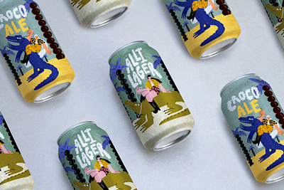 CrocoAle & AlliLager branding craft beer graphic design illustration