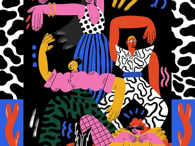 Vogue dancing graphic design illustration poster vogue