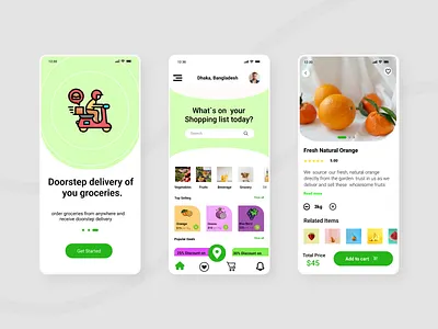 Seamless Grocery Shopping Experience appui groceryapp minimalistdesign mobileappdesign uidesign uxdesign