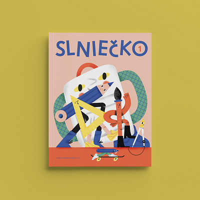 Slniecko kids magazine cover illustration design editorial graphic design illustration