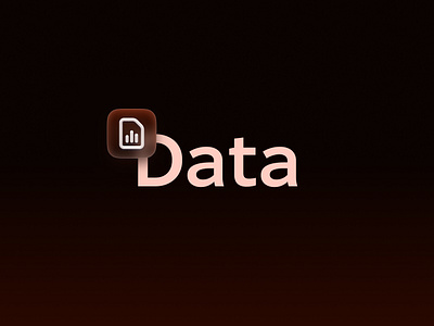 Type Icon | Data dark mode data design glass graphic design icon illustration light mode orange ui