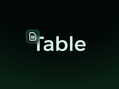 Type Icon | Table dark mode design glass graphic design green icon illustration light mode table ui