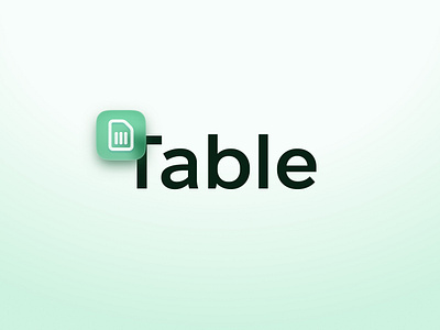 Type Icon | Table design glass graphic design green icon illustration table ui