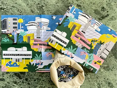 Puzzle architecture character design design graphic design illustration puzzle