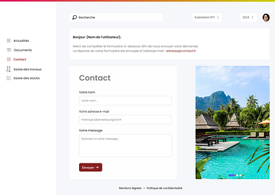 Formulaire de contact contact design extranet form formulaire intranet minimalist simple webdesign