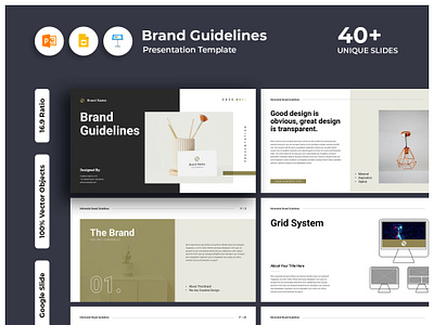 Minimal Brand Guideline Presentation Template brand book brand guideline branding branding book business clean creative graphic design guideline illustration keynote logo logo template minimal minimalist mockup presentation template ui ui8