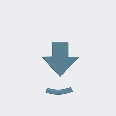 Download Icon 3D 3d arrow download icon progress tick ui web