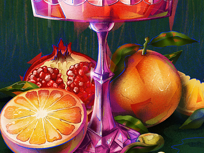 Pearls & oranges digital painting digitalart illustration proc