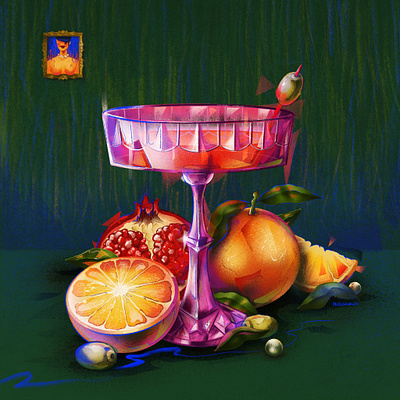 Pearls & oranges digital painting digitalart illustration proc