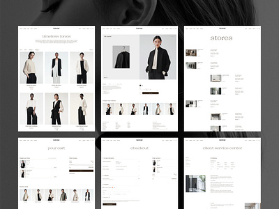 Serene UI Design branding design e commerce fashion graphic design grid layout minimal minimalist modern shop typography ui web