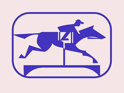 horse racer icon 3d animal animation branding design graphic design horse icon illustration logo logotype racer