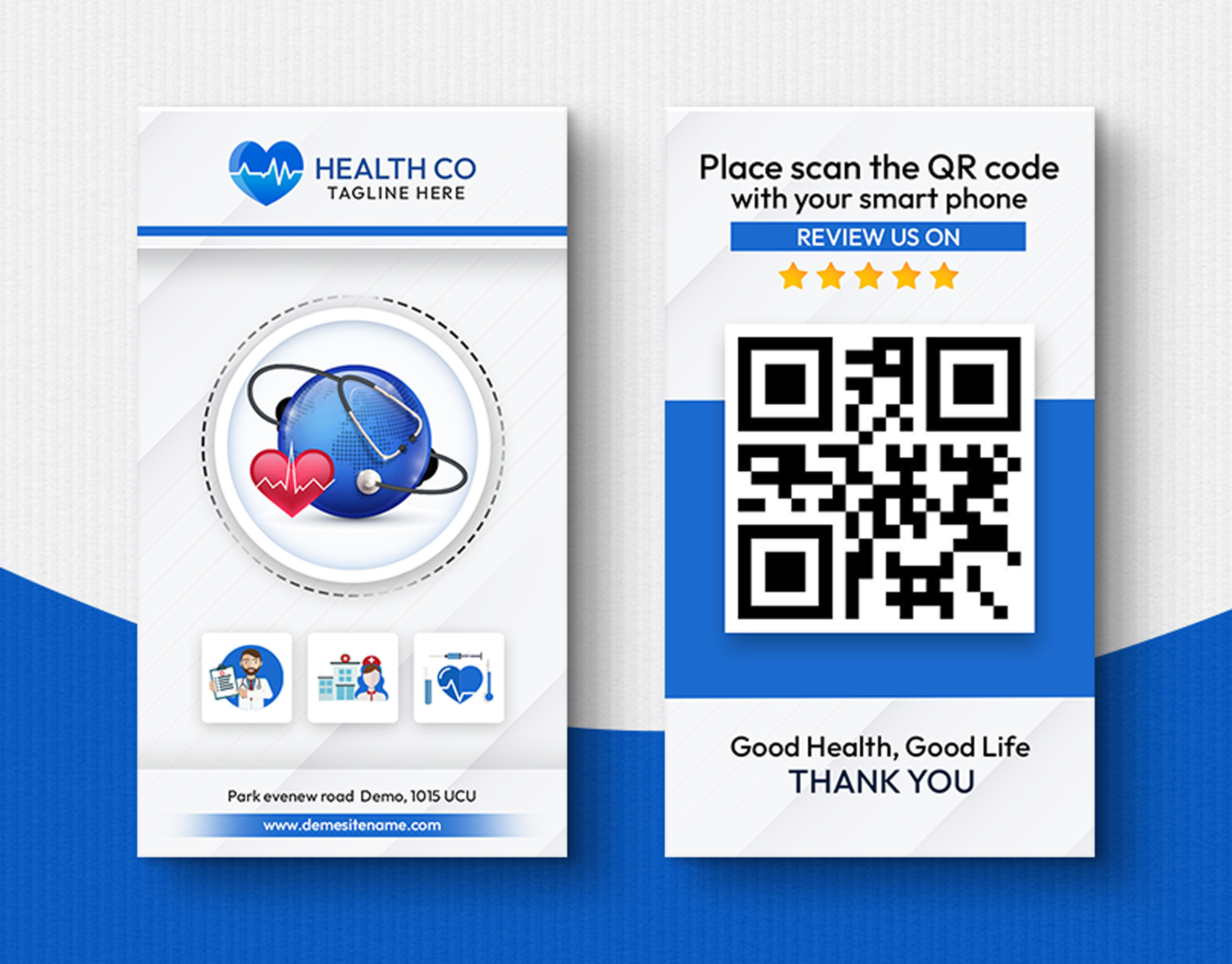 Thank You Card / Review Card Design package insert