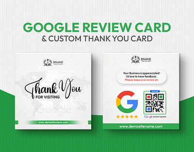 Thank You Card / Custom Review Card Design package insert