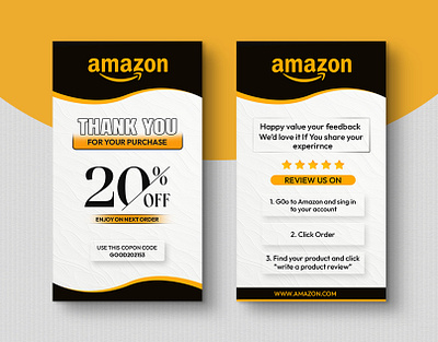 Amazon products Insert Card / Thank You Card package insert