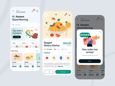 Food Delivery App app design clean cooking delivery app food food and drink food delivery food delivery app food order mobile ui online food restaurant ui ux