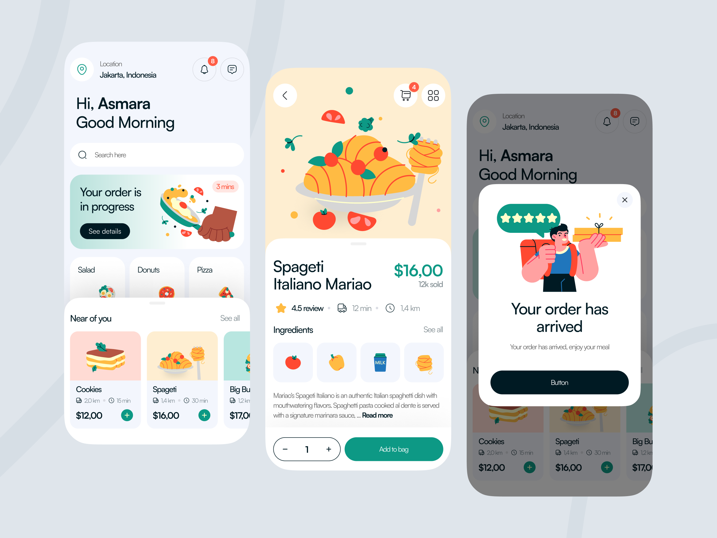 Example of Mobile App UI/UX Design (From 5 Screens)