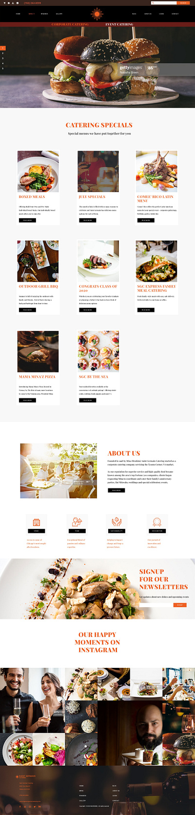 Catering Website Design 3d animation branding design development graphic design illustration logo minimal motion graphics typography ui ux vector website website design website development