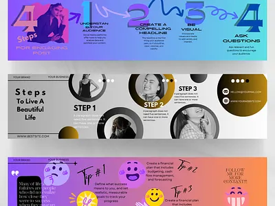 Instagram Carousel branding canva templates carousels design editable facebook graphic design instagram instagram post mystical bloom post social media kit templates tictok