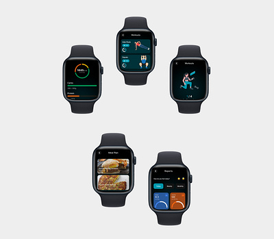 Smart watch design- Fitness tracker fitnesstracker healthtracker mockups smartwatch ui ux