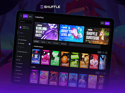 Shuffle - Casino Website betting casino casino dashboard casino gambling casino website online casino