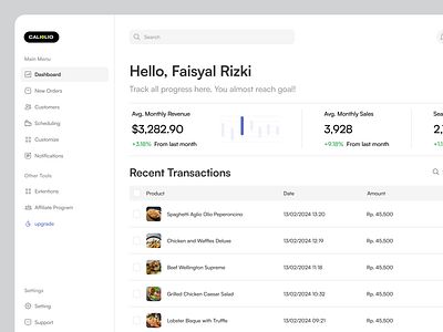 Dashboard Free Commercial Use - Digital Cashier dashboard dashboard menu dashboard web mobile dashboard ui ui design ui ux web design