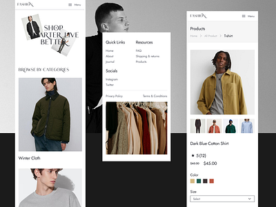 Fashion E-Commerce Website cloth ecommerce fashion fashion store minimal design online shop shopping ui ux web web template website website design