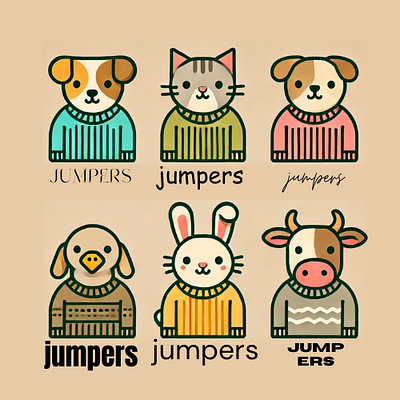 Cute Minimalist Animal Logos for Jumpers logo