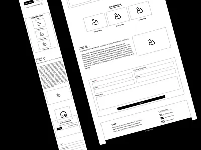 Wireframe-Web Design-Desktop and Mobile Mockups figma portfolio uiux ux wireframe