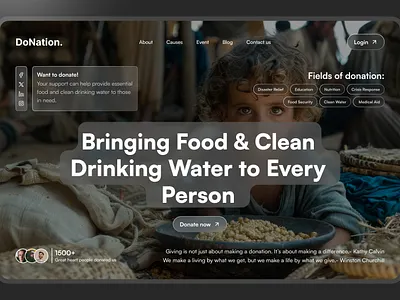 Non Profit Organization Website UI business design modern nonprofit ui user ux web template