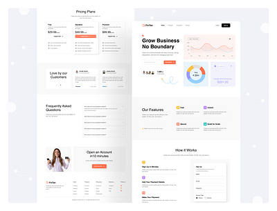 FinTan || Financial Landing Page Exploration app branding dashboard e commerce finance fintech icons illustration logo logo design mobile app saas wallet