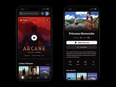 Netflix - redesign concept app application concept design grid interface mobile netflix phone redesign ui ux