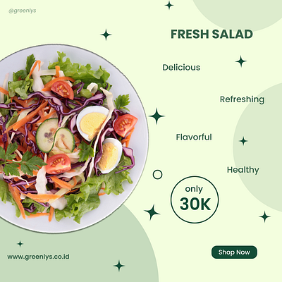 Salad social media feeds branding graphic design