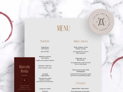 Bar Mágico | Stationery anniversary branding business card menu restaurant stationery