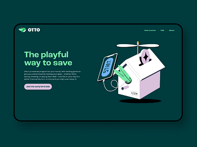 Otto - Marketing website branding illustration ui ux vector web