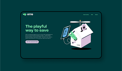 Otto - Marketing website branding illustration ui ux vector web