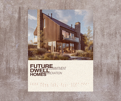 Future Dwell Homes poster: №2 design graphic design helvetica house minimalism modern poster red text ui webdesign