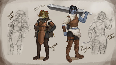 Orc Women Warrior Designs concept art digital illustration fantasy art illustration